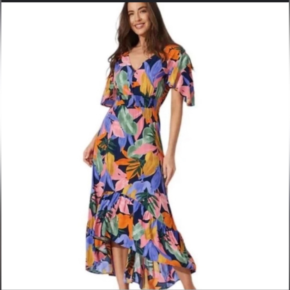 Anthropologie Abel the Label Santa Cruz Floral Tropical Dress / S